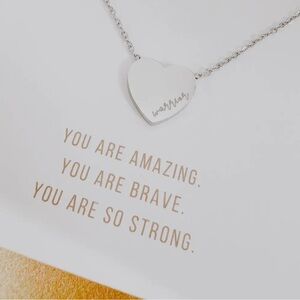 Silver warrior Heart Pendant Necklace
